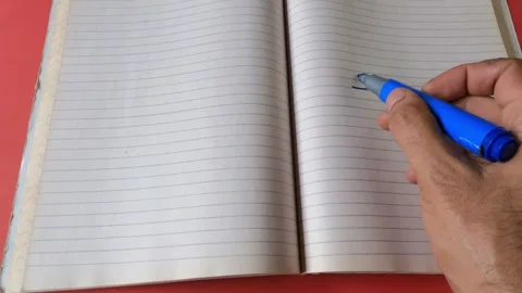 Hand Drawing Arrow Sign on Book Page for Guidance Concept Stock Footage 313800997