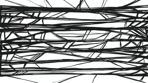 Hand-drawing black spider web threads on a white background. Stock animation Stock Footage 339020895