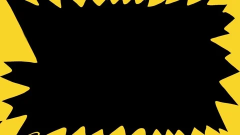 Hand drawing a black tear on a yellow wall. Stock animation with a growing hole 動画素材 339020730