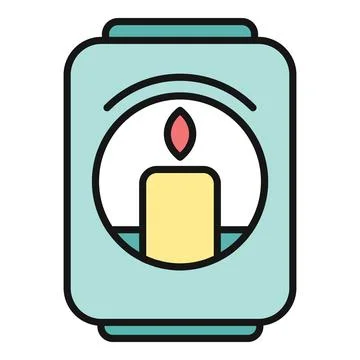 Hand drawing candle lantern providing light icon Illustrazione stock