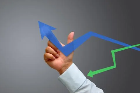 Hand drawing a chart Stock Photos