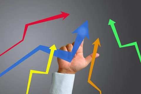 Hand drawing a chart Stock Photos