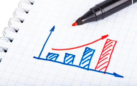 Hand drawing chart Stock Photos