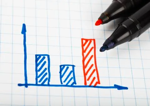 Hand drawing chart Foto stock