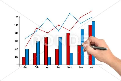 Hand drawing chart Stock Photos