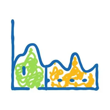 Hand drawing chart visualizing data trends and growth イラスト素材