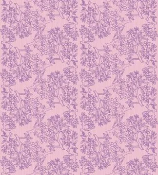 Hand drawing cherry blossoms. Seamless pattern. Spring. vector illustration. Stock Illustration