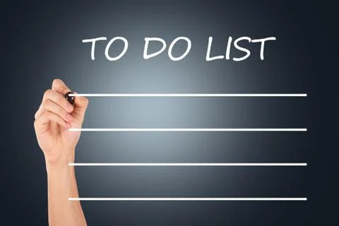 Hand drawing to do list Stock-Fotos