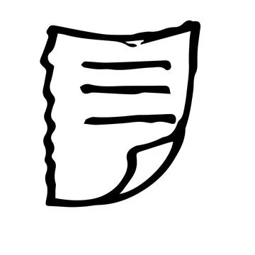 Hand drawing, doodle sheet from a notebook, design element on a school theme Stock Illustration