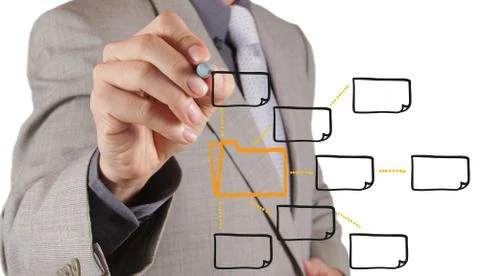 Hand drawing an empty diagram Illustrazione stock