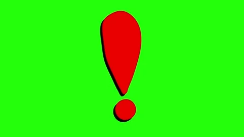 Hand Drawing of Exclamation Mark Wiggle, Floating Animation Stock Footage 228883230