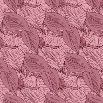 Hand drawing floral background Stockillustratie