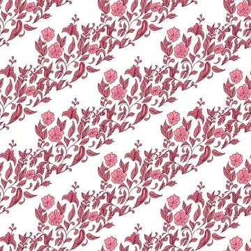 Hand drawing floral background Stock Illustration
