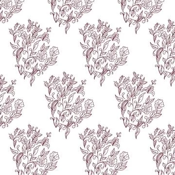 Hand drawing floral background vector illustrator of Hand drawing floral b... Foto stock