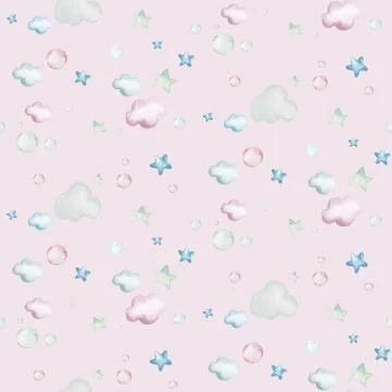 Hand drawing fly cute easter pilot bunny watercolor cartoon bunnies with Stock Illustration