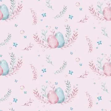 Hand drawing fly cute easter pilot bunny watercolor cartoon bunnies with Stock Illustration