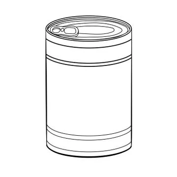 Hand drawing Food Can-Vector Illustration Stock Illustration