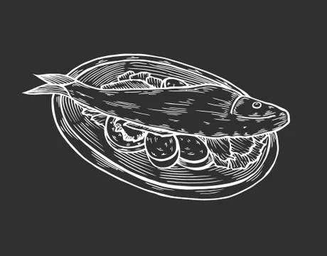 Hand Drawing Food Stock Illustration