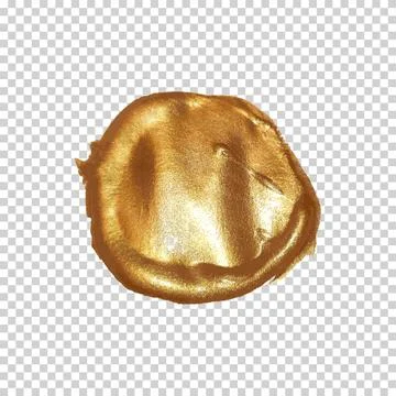 Hand drawing gold brush stroke Stock Illustration