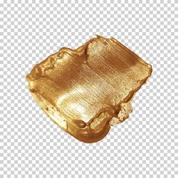 Hand drawing gold brush stroke Stock Illustration