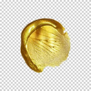 Hand drawing gold brush stroke Stock Illustration
