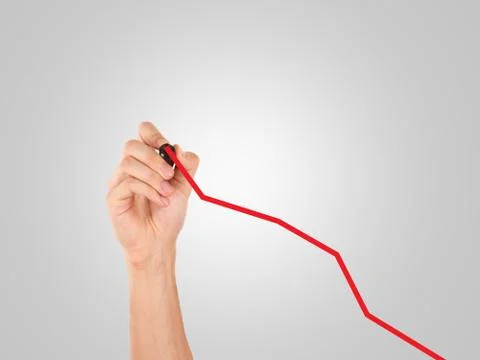 Hand drawing graph chart Stock Photos