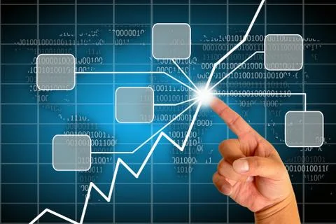 Hand drawing a graph Stock Illustration