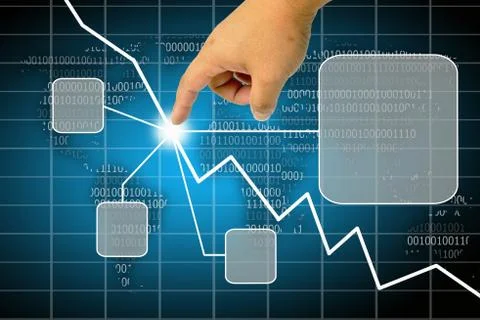Hand drawing a graph Stock Illustration