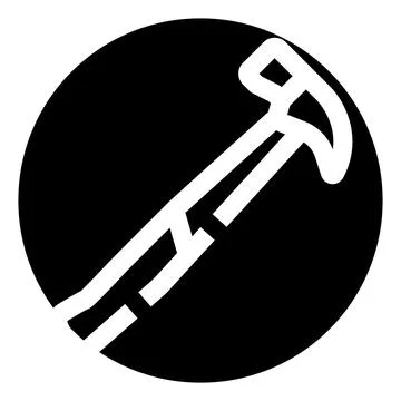 Hand drawing hammer tool on round black background Ilustración de archivo