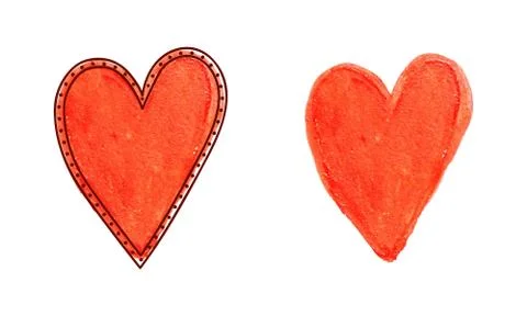 Hand drawing heart Stock Illustration