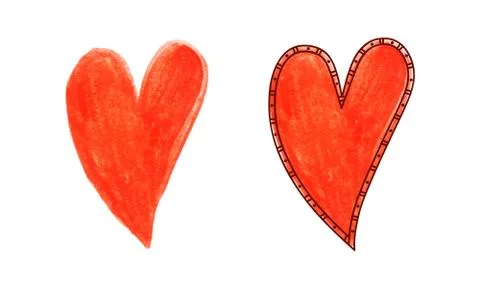 Hand drawing heart Stock Illustration