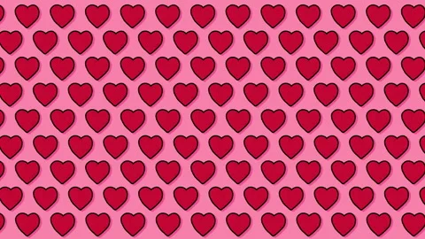 Hand Drawing Heart Move in Horizontal Line Background Stock Footage 262094081
