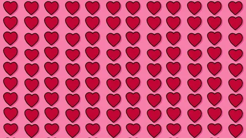 Hand Drawing Heart Move in Vertical Line Background Stock Footage 262153450
