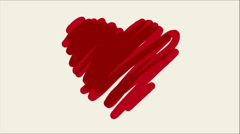 Hand drawing hearts animation Stock Footage 46741806
