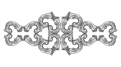 Hand drawing horizontal sophisticated design element vector illustration Stockillustratie