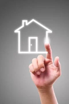 Hand drawing house Stock Photos