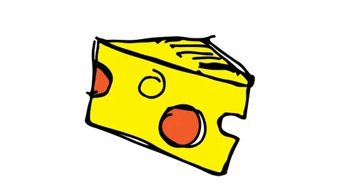 Hand drawing icon white screen with theme of cheese Видео 100602634