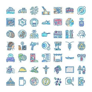 Hand drawing icons set activities lifestyle symbols collection Ilustración de archivo