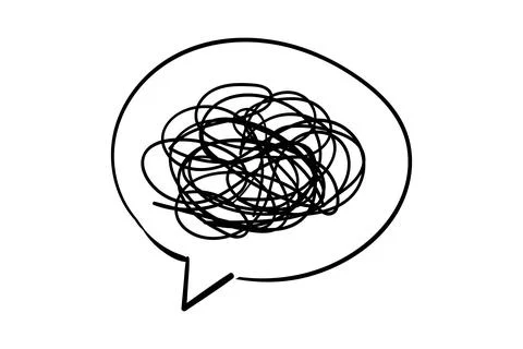 Hand drawing illustration speech bubbles Stock Illustration