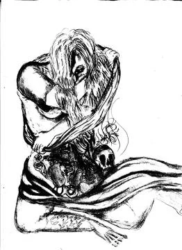 Hand drawing with imagination Stock Illustration