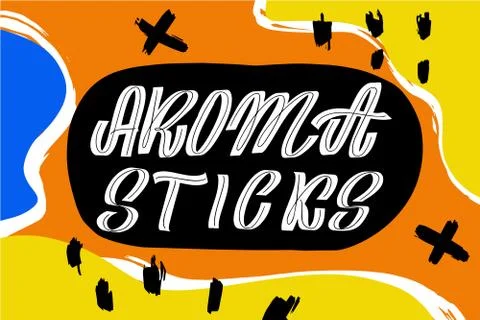 Hand drawing ink lettering vector art, modern brush calligraphy poster. Stock Illustration