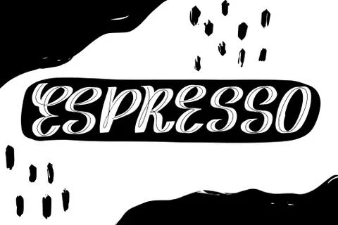 Hand drawing ink lettering vector art, modern brush calligraphy poster. Stock Illustration