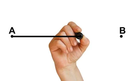 Hand drawing a line Stock Illustration