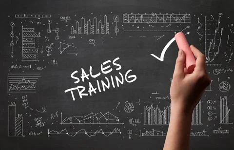 Hand drawing new business concept Stock Photos