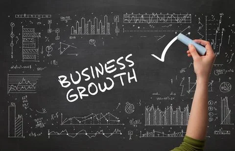 Hand drawing new business concept Foto stock