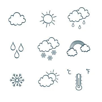 Hand-drawing notes simbols Stock Illustration