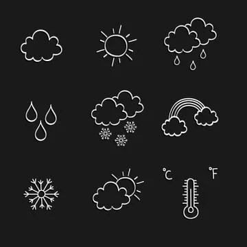 Hand-drawing notes simbols Stock Illustration