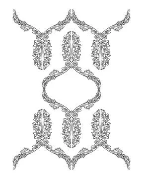 Hand drawing ornate design element vector illustration Stock Illustration