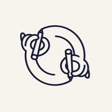 Hand drawing with pencil. Stock Illustration