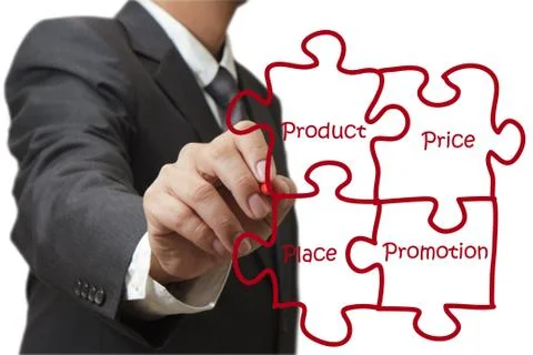 Hand drawing puzzle Stock Illustration